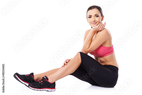 Photo: Beautiful athlete taking a rest Beautiful athlete taking a rest