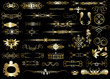 Set of calligraphic design elements