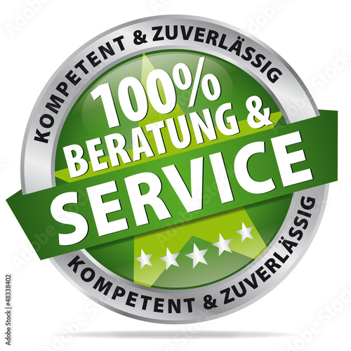 Vector: 100% Beratung und Service - kompetenzt und zuverlässig 100% Beratung und Service - kompetenzt und zuverlässig