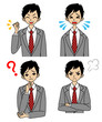 Businessman,Emotional Face set