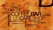 Coffee bar le cafe shop word tag cloud animation video