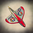 retro tin aircraft