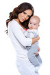 Beautiful loving mother and baby