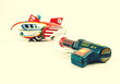 space rocket and gun