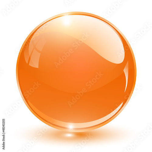 Vector: Orange glass sphere Orange glass sphere