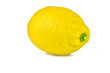 close up of lemon isolated on white