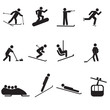Set of winter sport icons
