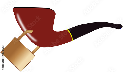 Vector: pipa con lucchetto pipa con lucchetto