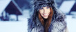woman in winter park