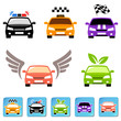 Car icon set. Vector illustration