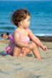 baby girl on beach