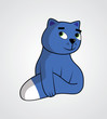 Blue cat character