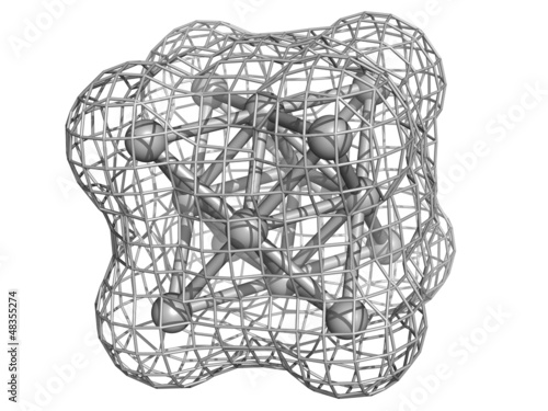 Illustration: Silver metal (Ag), crystal structure. Silver metal (Ag), crystal structure.