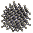 Diamond crystal structure.