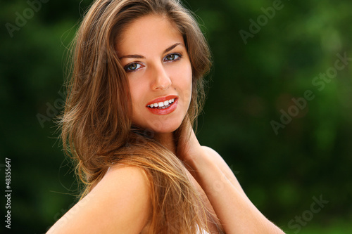 Photo: Young beautiful woman enjoy summer Young beautiful woman enjoy summer