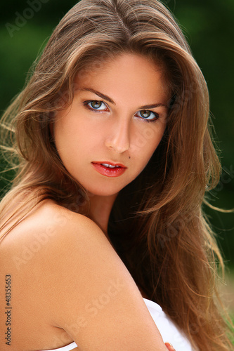 Photo: Young beautiful woman enjoy summer Young beautiful woman enjoy summer