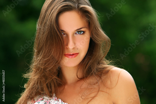 Photo: Young beautiful woman enjoy summer Young beautiful woman enjoy summer