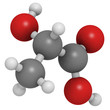 Lactic acid (milk acid, L-lactic acid) molecule, chemical struct