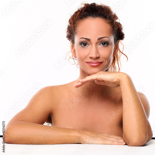 Photo: Beautiful natural middle aged woman Beautiful natural middle aged woman