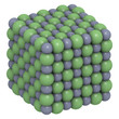 Sodium chloride (NaCl, table salt), crystal structure