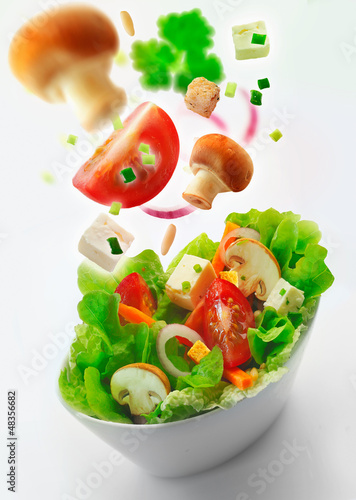 Photo: Healthy fresh mixed green salad Healthy fresh mixed green salad