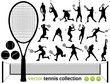 Vector Tennis collection - tennis players... (High detail)