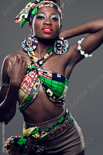 Photo: African-american fashion model. African-american fashion model.