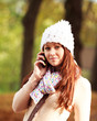 Beautiful young girl talking on cell phone. Beautiful Girl