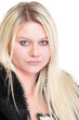 Portrait of young attractive fur woman