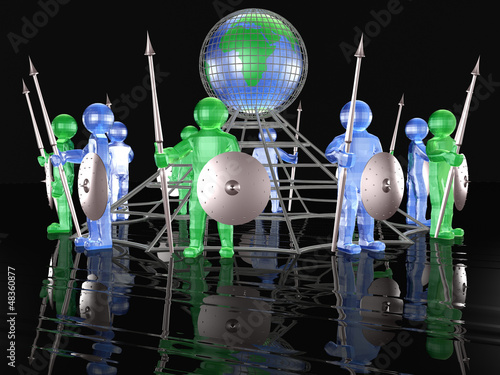 Illustration: Globe and mans Globe and mans
