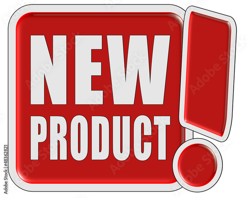 Illustration: !-Schild rot quad NEW PRODUCT !-Schild rot quad NEW PRODUCT