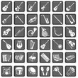 Music instruments squared icons