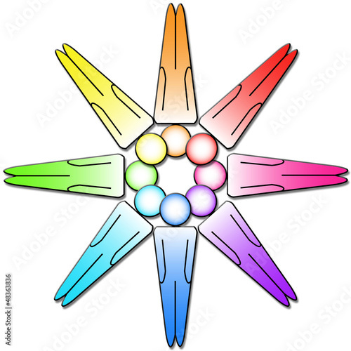 Illustration: Teamwork Symbol Teamwork Symbol