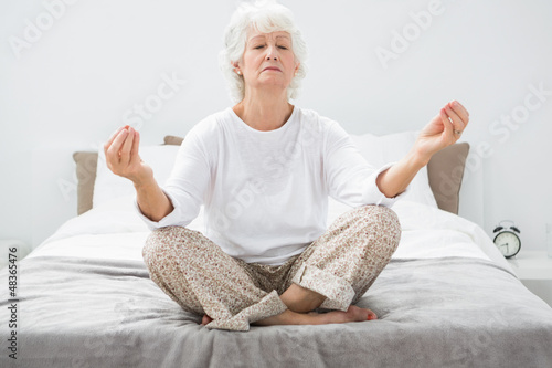 Photo: Old woman relaxing Old woman relaxing
