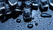 Ice cubes thawing