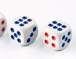 ordered set of dice game, isolated on white background