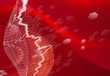 Red hexagons business background