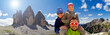 Family on hike, Tre Cime di Lavaredo - Dolomite - Italy