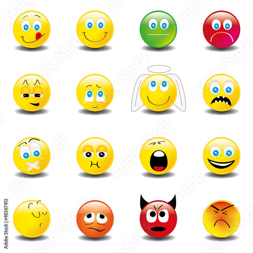 Vector: Smilies Smiley Emoticon faces icon set 3 Smilies Smiley Emoticon faces icon set 3