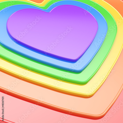 Illustration: Heart shape composition as festive background Heart shape composition as festive background