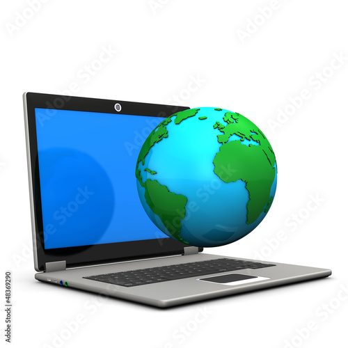 Illustration: Laptop Earth Laptop Earth