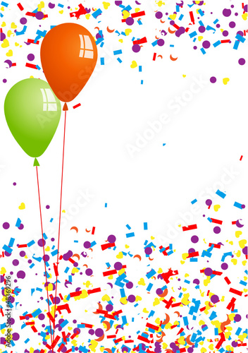 Vector: Konfetti und Luftballons Konfetti und Luftballons