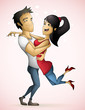Embraces love couple