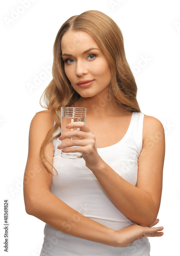 Photo: woman with glass of water woman with glass of water