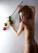 Photo: model with skew bodyart model with skew bodyart