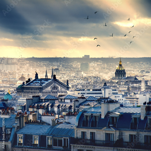 Photo: Paris cityscape taken from Montmartre Paris cityscape taken from Montmartre