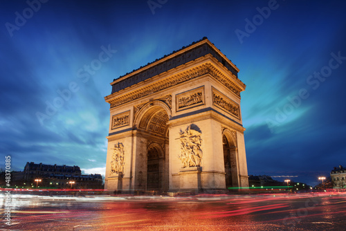 Photo: Arc de triomphe Paris city at sunset Arc de triomphe Paris city at sunset