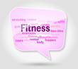 Bulle : Nuage de mots Fitness