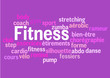 Nuage de Mots : Fitness fond violet