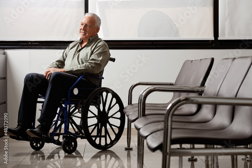 Photo: Disabled Senior Man Looking Away Disabled Senior Man Looking Away